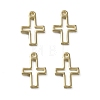 Brass Tiny Cross Charms KK-H739-09G-1