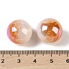 UV Plating Opaque Crackle Two-tone Acrylic Beads MACR-C032-01E-3