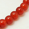 Natural Carnelian Bead Strands X-G-G338-8mm-01-1