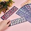 CRASPIRE 10 Sheets 10 Colors Colorful 3D Rose Laser Flash Stickers DIY-CP0006-66-3