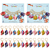 12Pcs 6 Style Alloy Enamel Butterfly Charm Locking Stitch Markers HJEW-PH01679-1