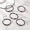 Round Natural Mixed Gemstome Bead Braided Bracelets for Women BJEW-JB13332-1