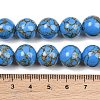 Synthetic Gold Line Turquoise Graduated Beads Strands GG-CBA2AE1-A03-B-6