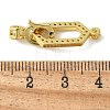 Brass Pave Clear Cubic Zirconia Fold Over Clasps KK-M320-26G-3