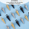 42Pcs 3 Colors 304 Stainless Steel Charms STAS-DC0010-46-4