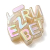 Opaque Rainbow Iridescent Acrylic Beads OACR-P010-23F-1
