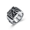 Men's Stainless Steel Finger Rings RJEW-BB29880-9-1