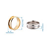 Stainless Steel Grooved Finger Ring Settings MAK-TA0001-05-24