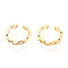 925 Sterling Silver Cuff Earrings EJEW-H124-05G-1