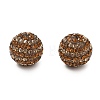 Stripe Pattern Polymer Clay Rhinestone Beads CLAY-NH0001-01F-2