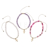 Mixed Stone Braided Bead Bracelets BJEW-JB12958-01-2