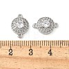 Brass Micro Pave Cubic Zirconia Connector Charms KK-U056-31P-3