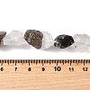 Natural Quartz Crystal and Smoky Quartz Beads Strands G-S386-C16-5