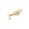 Brass Pave Clear Cubic Zirconia Charms KK-A273-01G-L-2
