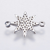 Brass Micro Pave Cubic Zirconia Links KK-F737-32P-RS-2