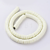 Flat Round Handmade Polymer Clay Beads LS-CLAY-R067-8.0mm-21-2