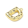Brass Micro Pave Clear Cubic Zirconia Pendants KK-I476-02G-D-2