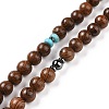 Natural & Synthetic Stone and Wood Beads Necklace NJEW-JN03743-5