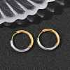 304 Stainless Steel Two Tone Hoop Earrings EJEW-P313-02C-G-3