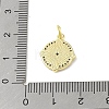 Brass Micro Pave Cubic Zirconia Pendants KK-E111-28G-3