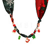 Alloy Enamel with Glass Santa Claus Christmas Tree Pendant Bib Necklaces FS-WG5CB92-01-1
