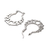 304 Stainless Steel Hoop Earrings EJEW-P271-08P-2