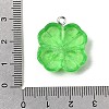 Transparent Resin & Glitter Powder Pendants RESI-B041-01-3