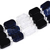 Natural Obsidian & Sodalite & Quartz Crystal Beads Strands G-N358-02A-02-2