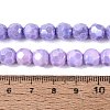 Anti-Tarnish Electroplate Glass Beads Strands EGLA-ZX010-8mm-08-6