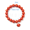 SUNNYCLUE Natural Coral Round Beads Stretch Bracelets BJEW-PH0001-10mm-12-3