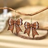 Acrylic Bowknot Dangle Earrings FS-WGE9DF7-01-1