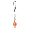 Glass Beaded Ice Cream Pendant Decorations HJEW-MZ00179-03-2