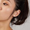 925 Sterling Silver Flower Stud Earrings STER-BB35888-02-2
