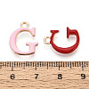 Rack Plating Alloy Enamel Pendants ENAM-T024-53G-G-3