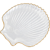 1Pc Ocean Series Transparent Gold Rim Glass Jewelry Plates AJEW-SC0002-79C-1