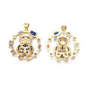 Brass Micro Pave 
Cubic Zirconia Pendants ZIRC-N039-231-2