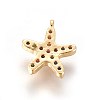 Golden Tone Brass Micro Pave Cubic Zirconia Charms ZIRC-L075-10A-G-3