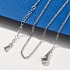 Brass Cable Chain Necklaces for Women NJEW-D302-48P-2