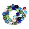 Handmade Millefiori Lampwork Chevron Beads Strands LAMP-T022-14M-3