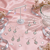DIY 304 Stainless Steel Heart Dangle Earring Making Kits EJEW-UN0003-34-2