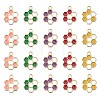 20Pcs 5 Colors Alloy Enamel Pendants ENAM-YW0002-83-1