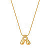 304 Stainless Steel Alphabet Pendant Necklaces for Men and Women GP1122-1-1