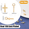 30Pcs Brass Pendants ZIRC-SC0001-35-2
