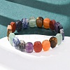 Chakra Natural Mixed Gemstone Faceted Beaded Stretch Bracelets for Women BJEW-K251-07K-2