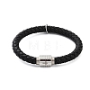 Braided Microfiber Leather Cord Bracelets BJEW-D304-13P-02-2