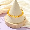 Resin Imitation Amber Round Beaded Stretch Bracelets BJEW-JB14312-2