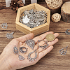 96Pcs 16 Style Tibetan Style Alloy Chandelier Component Links FIND-TA0002-58-6