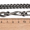 Vintage 304 Stainless Steel Infinity Link Panzer Chain Necklaces NJEW-C115-02AS-5