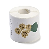 200Pcs Rectangle with Flower Here for You Theme Paper Self-Adhesive Stickers AJEW-S084-02B-4