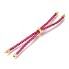 Braided Cotton Cord Slider Bracelet Making MAK-R001-01G-03-2